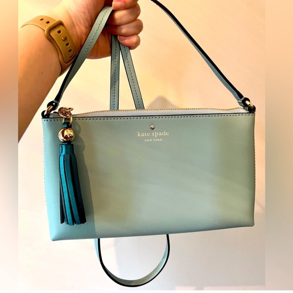 kate spade Handbags - Like New Kate Spade Ivy Street Leather Crossbody - Fountain Blue